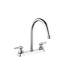 8" Double Handles Brass Kitchen Faucet